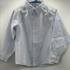 Lands' End Kids Light Blue Pinstripe Shirt